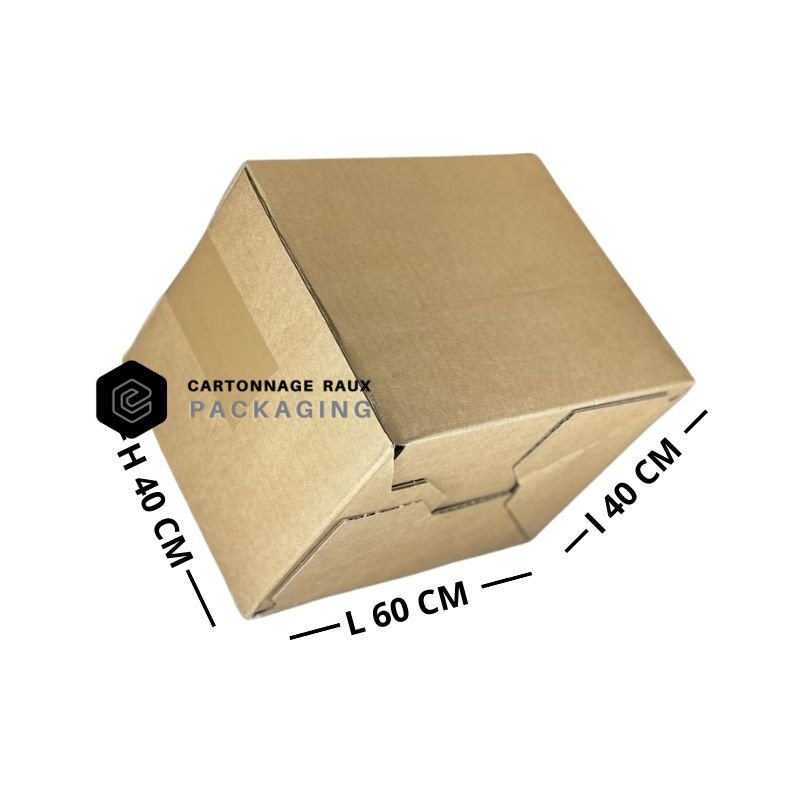 Caisse carton 60X40X40 CM (Fond automatique / Dim ext)
