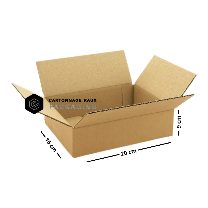 Caisse carton  20X15X9 CM simple cannelure