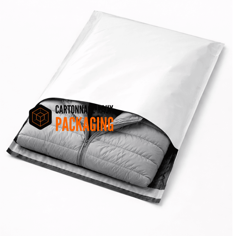 pochette plastique blanche opaque