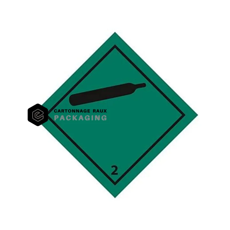 Etiquette adhésive gaz non inflammable et toxique