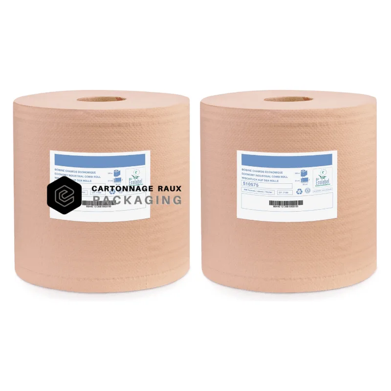 bobine ouate chamois 1500 feuilles - 21x30 cm (Lot de 2)