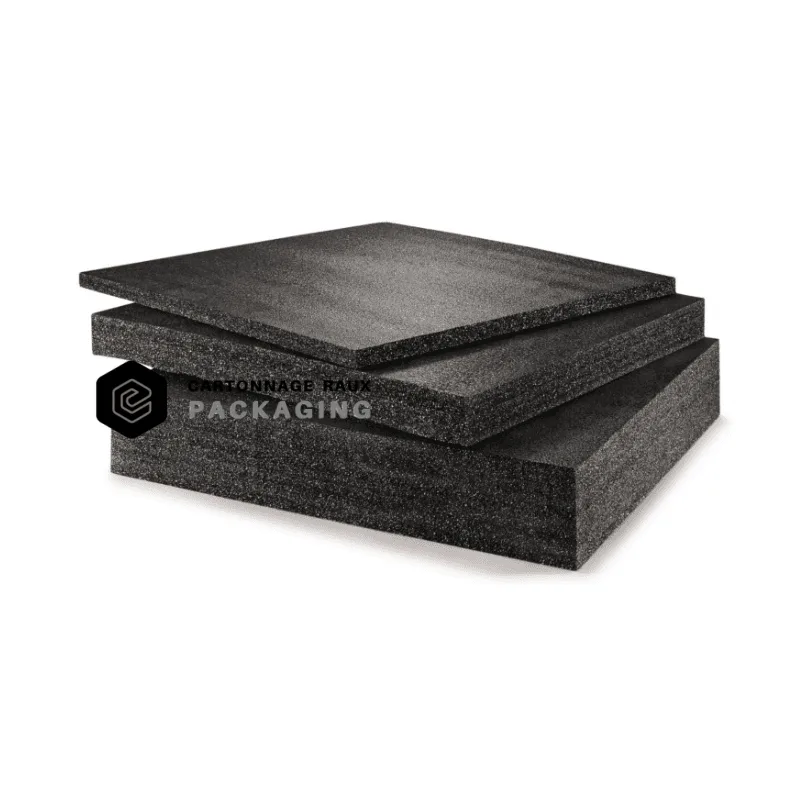 plaque de mousse noire