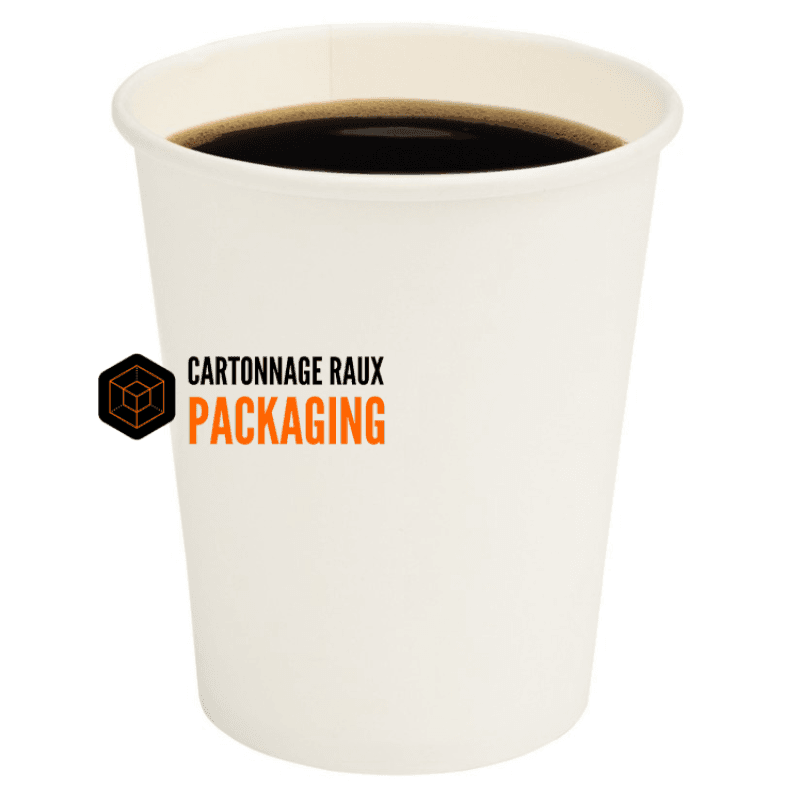 Gobelet en carton blanc contenant du café